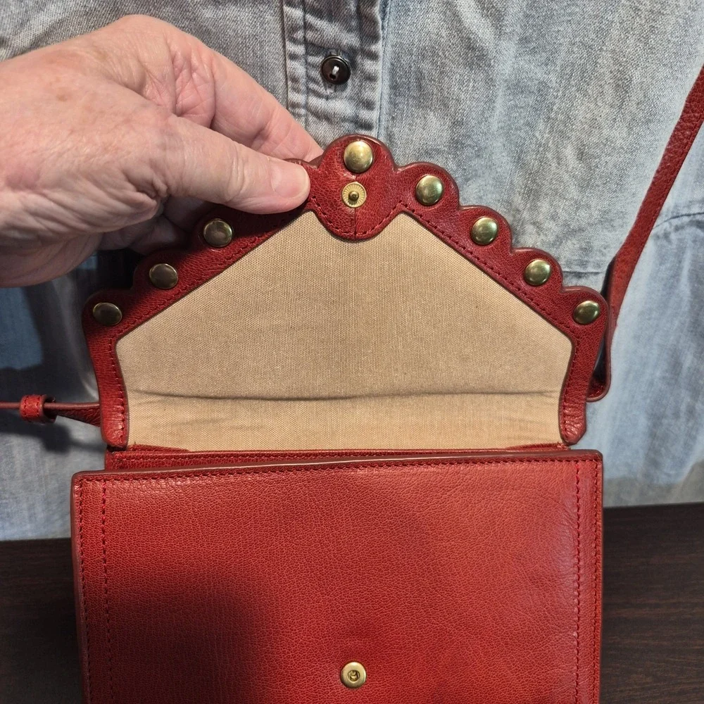 Women Lucky‎ Brand Ruth Scalloped Crossbody Bag Boho-Chic Western Inspired